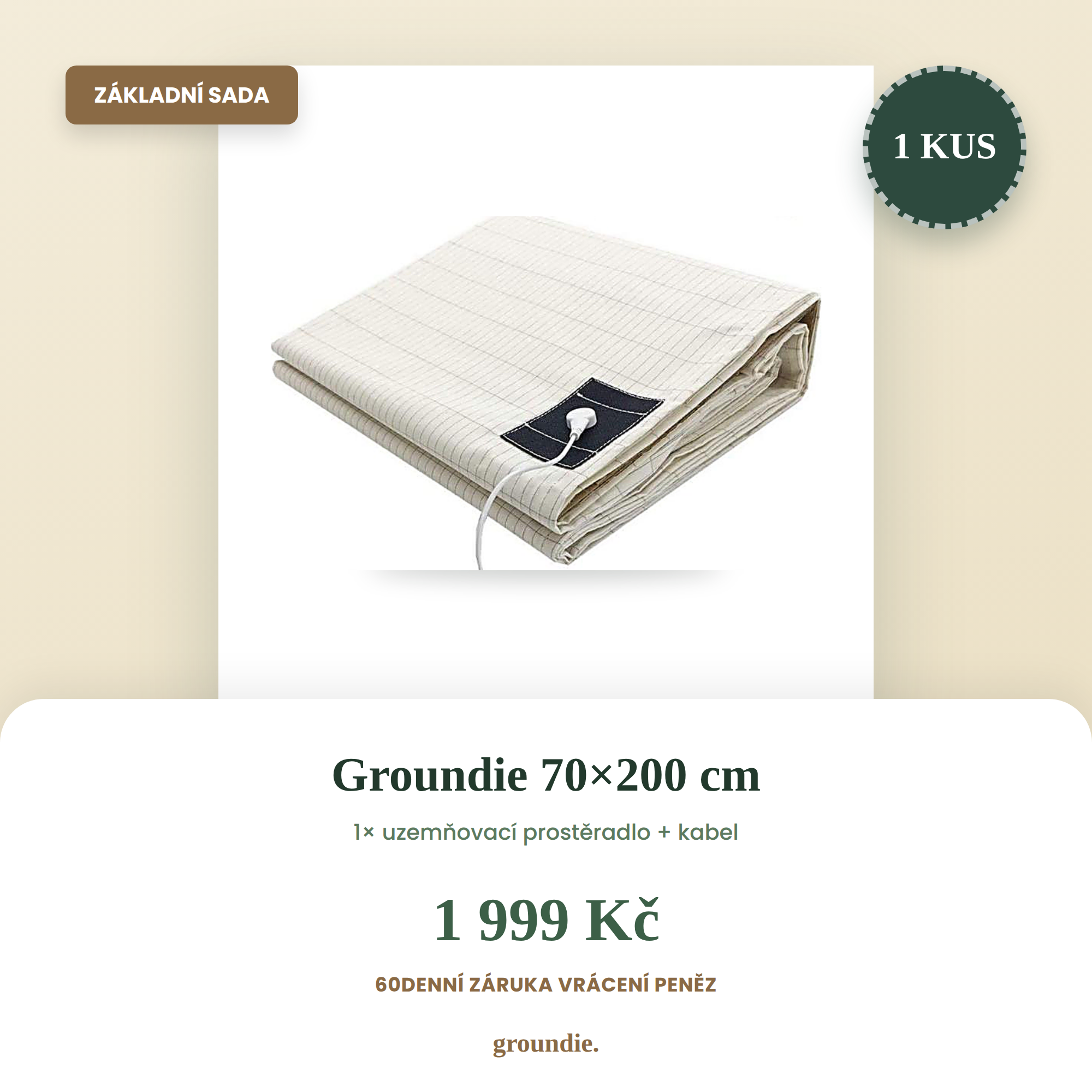 Groundie - Uzemňovací prostěradlo