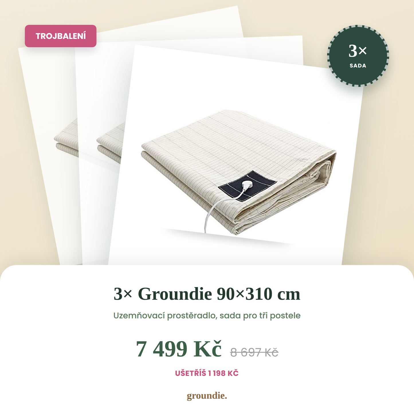 Groundie - Uzemňovací prostěradlo