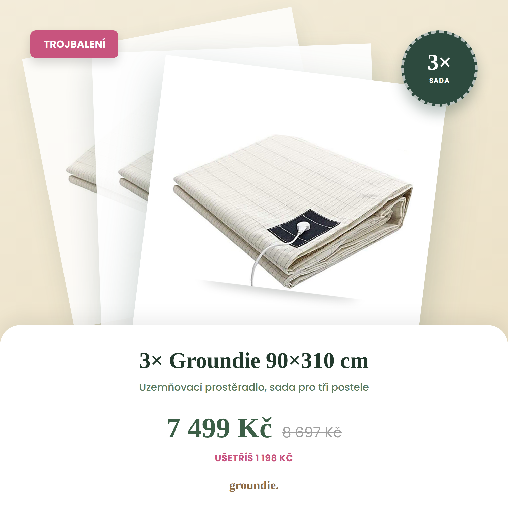 Groundie - Uzemňovací prostěradlo