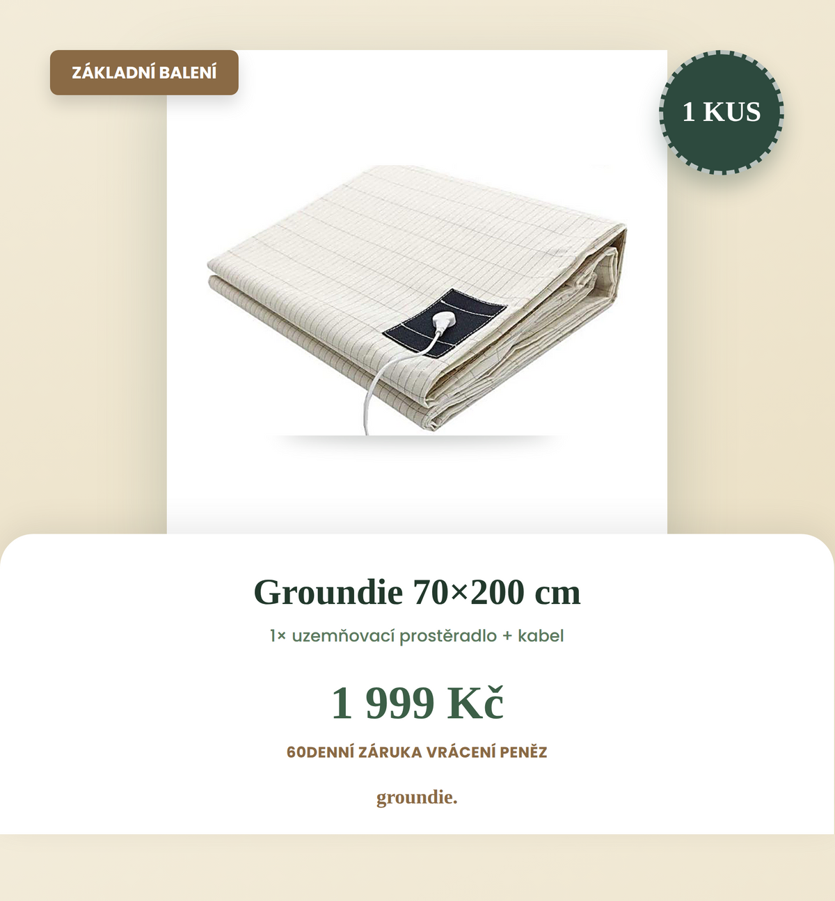 Groundie - Uzemňovací prostěradlo