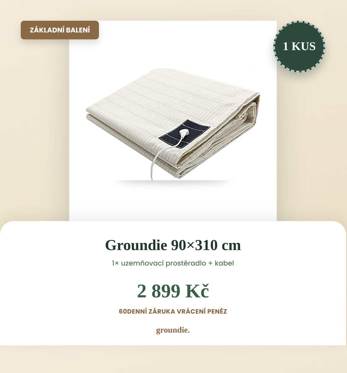 Groundie - Uzemňovací prostěradlo